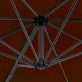  Vrtni senčnik z aluminijastim drogom terakota 300 cm | Shoptok.si
