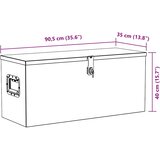 Aluminijska kutija 90,5 x 35 x 40 cm srebrna | shoptok.hr