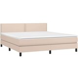  Box spring postelja z vzmetnico kapučino 180x200cm umetno usnje, (20895213) | Shoptok.si