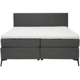 Hom`in postelja boxspring 200 cm x 200 cm , tekstil antracit, črna | Shoptok.si