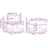  Set vanjskih sofa s jastukom 4 pcs Bijela i krem Poliester | shoptok.hr
