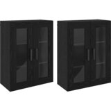  Ormarčići montirani na zid 2 pcs Crni hrast 69,5 x 34 x 90 cm | Eponuda.com