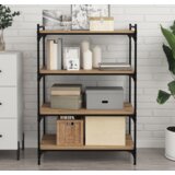 vidaXL Polica za knjige 4 pcs Rjava 100 x 40 x 1.5cm Iverna plošča | Shoptok.si