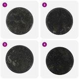 vidaXL Stolna ploča crna Ø 40 x 2,5 cm mramorna | shoptok.hr