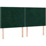  Uzglavlje tamnozeleno 180x5x118/128 cm baršunasto | shoptok.hr