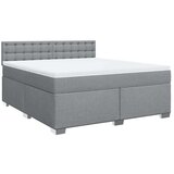 vidaXL Krevet s oprugama i madracem svjetlosivi 180x200 cm od tkanine | shoptok.hr