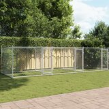  Kavez za pse s vratima sivi 6 x 2 x 1 5 m od pocinčanog čelika | shoptok.hr