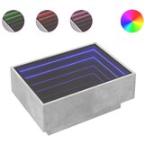 vidaXL Klubska mizica LED betonsko siva 70x50x30 cm inženirski les | Shoptok.si
