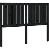  Uzglavlje za krevet crni 125 5 x 4 x 100 cm od masivne borovine | shoptok.hr
