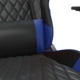  Igraća stolica crno-plava od umjetne kože - Crna i plava 1 Bez naslona za noge | shoptok.hr