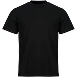 T-shirt regular fit stretch avec col jacquard Crna