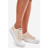Lee Cooper Women's Sneakers On A Platform Beige | Shoptok.si