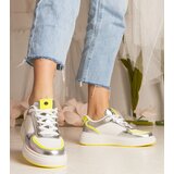 Gemre Silver women's sneakers with neon accent Zorra | shoptok.hr