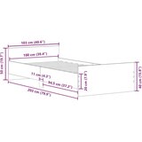 vidaXL Posteljni okvir brez vzmetnice artisian hrast 100x200 cm | Shoptok.si