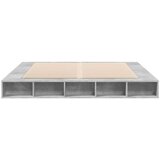  Posteljni okvir betonsko siv 200x200 cm inženirski les | Shoptok.si
