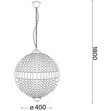 Ideal Lux led kristalni luster na lancu luxor 6xG9/3W/230V prečnik 40 cm proziran | Eponuda.com