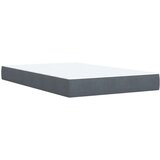 vidaXL Box spring postelja z vzmetnico temno siva 120x200 cm žamet | Shoptok.si