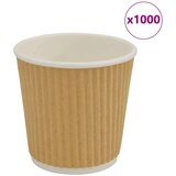 vidaXL Papirnate skodelice za kavo 1000 kosov 4oz 100ml Brown | Shoptok.si