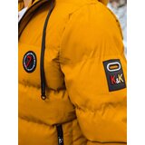 DStreet Men's yellow quilted winter jacket