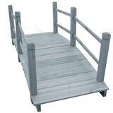 vidaXL Vrtni most siv 140x60x56 cm trden les jelke | Shoptok.si