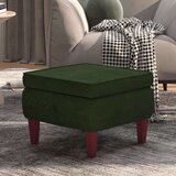  Stolček z lesenimi nogami temno zelen žamet, (20700358) | Shoptok.si