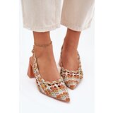 Boto Sandals With Braiding On A Heel Multicolor Ebina | Shoptok.si