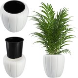 KADAX cvetlični lonec 40 cm pokrov z vstavkom plastični cvetlični lonec bel, (5000350945) | Shoptok.si