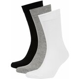 Defacto Men's Cotton 3-pack Long Socks Cene