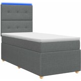  LED okvir za krevet s madracem Tamnosiva 80 x 200 cm Tkanina | shoptok.hr