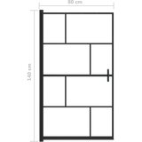 Pregrada za tuš ESG 80 x 140 cm crna | shoptok.hr