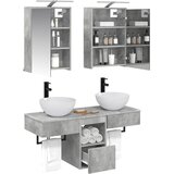  Set ormarića za kupaonicu 5 pcs Betonska siva 43 x 16 x 62,5 cm | shoptok.hr
