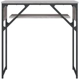  Konzolni stol s policama siva boja hrasta 75x30x75 cm drveni | shoptok.hr