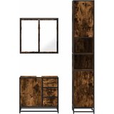  3-dijelni set kupaonskog namještaja boja hrasta drveni | shoptok.hr