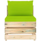  Modularna srednja sofa s jastucima od zeleno impregniranog drva | shoptok.hr