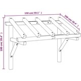 vidaXL Nadstrešek za vrata 150x100x160 cm trdna borovina | Shoptok.si