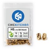 CNC Kitchen Threaded Inserts M5 Standard, M5 x 9.5 (50 pcs) Cene