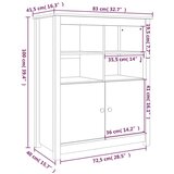  Komoda crna 83 x 41 5 x 100 cm od masivne borovine | shoptok.hr