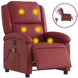 Maison Chic Električni masažni naslanjač - Relax naslanjač vinsko rdeče umetno usnje, (22134597) | Shoptok.si