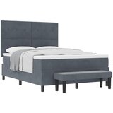  s opruga kutije Tamno siva 190 x 140 cm Baršun | shoptok.hr