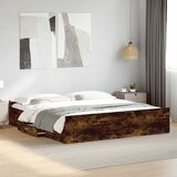  Okvir kreveta s ladicama boja hrasta 200x200 cm | Eponuda.com