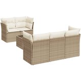  6-dijelni set vrtnih sofa s jastucima bež od poliratana | shoptok.hr