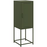 Maison Chic Visoka omara - Komoda - Predalnik olivno zelena 36x39x107 cm jeklo, (21720238) | Shoptok.si