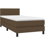  Krevet s oprugama i madracem tamnosmeđi 100 x 200 cm od tkanine | shoptok.hr