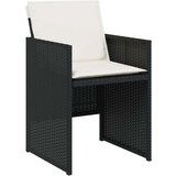 vidaXL 9-dijelni vrtni blagovaonski set s jastucima crni od poliratana | shoptok.hr