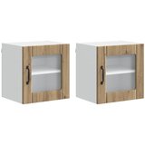  Zidni stakleni ormarić Lucca 2 pcs Hrast artisan | shoptok.hr