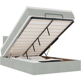 Maison Chic Otomanski Posteljni okvir - Dvoposteljna postelja - Zakonska postelja z vzmetnico siv 120x200 cm žamet-J1765, (21769530) | Shoptok.si