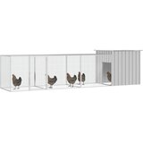  Kavez za kokoši sivi 400x91x100 cm od pocinčanog čelika | shoptok.hr