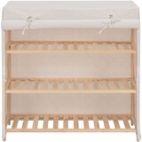vidaXL Omarica za ževlje s pokrivalom bela 79x40x80 cm blago, (21025076) | Shoptok.si