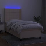  Krevet box spring s madracem LED krem 100x200 cm od tkanine | shoptok.hr