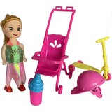 Magic Toys Katie: Lutka Grace sa romobilom, kolicima i dodacima 10 cm Cijene